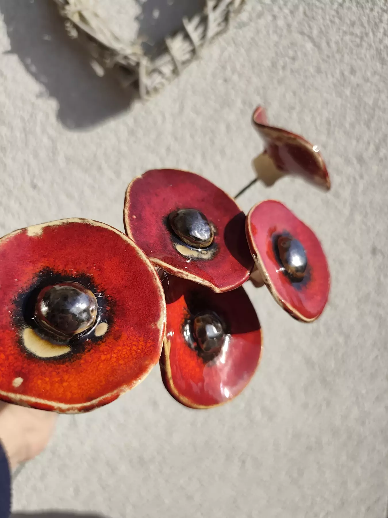 kwiaty ceramiczne 5 szt