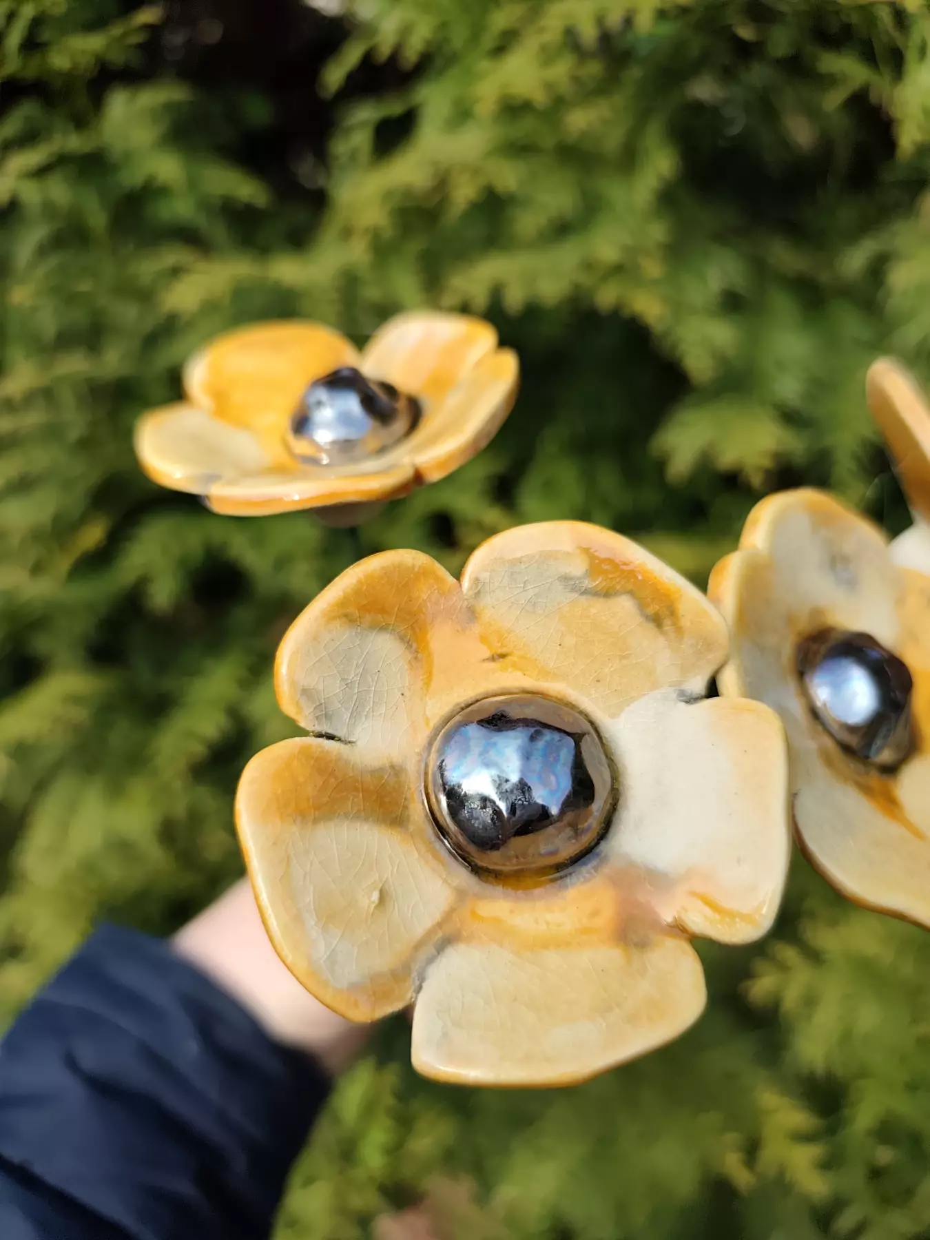 kwiaty ceramiczne 5 szt