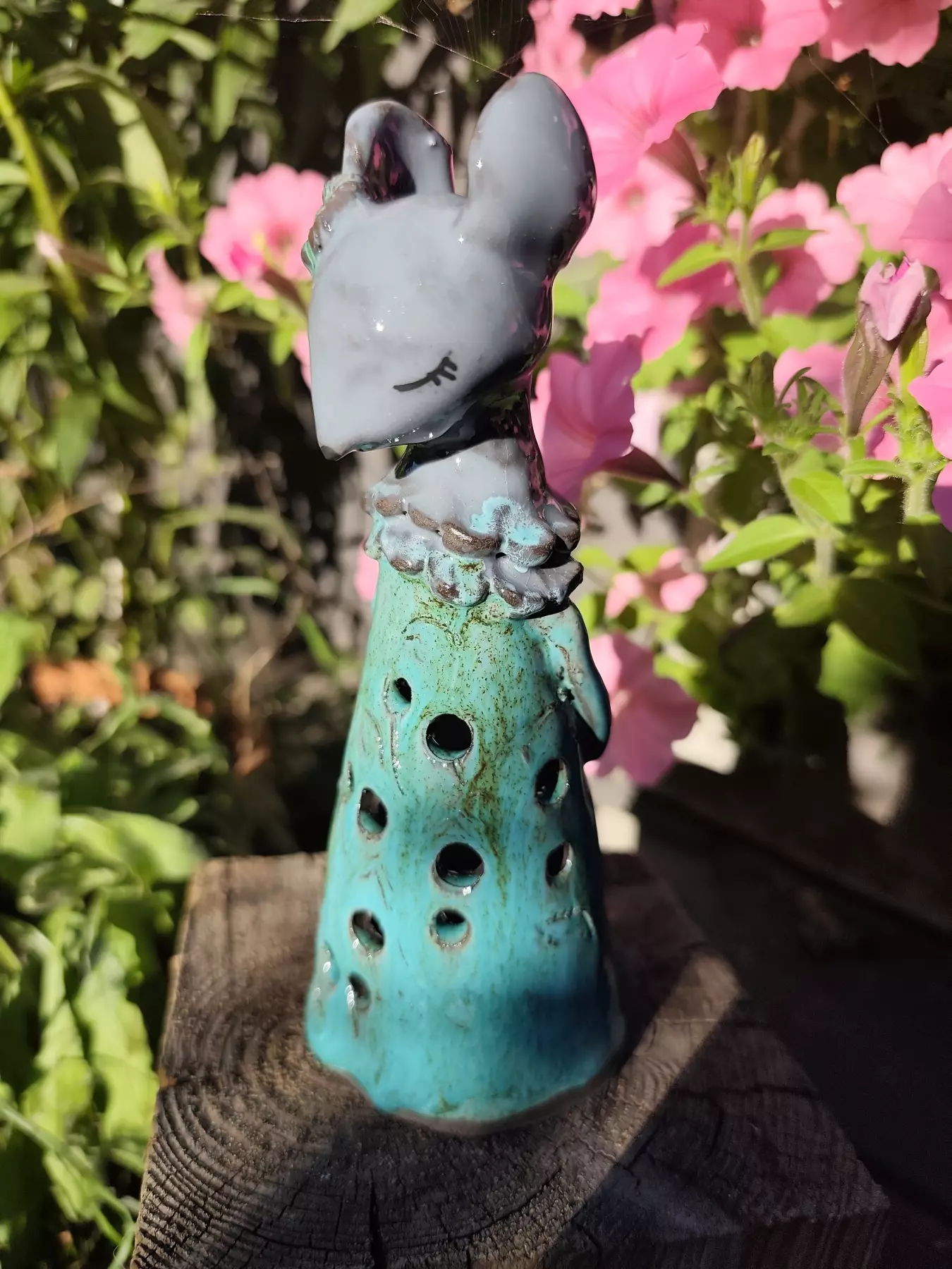 Myszka ceramiczna lampion