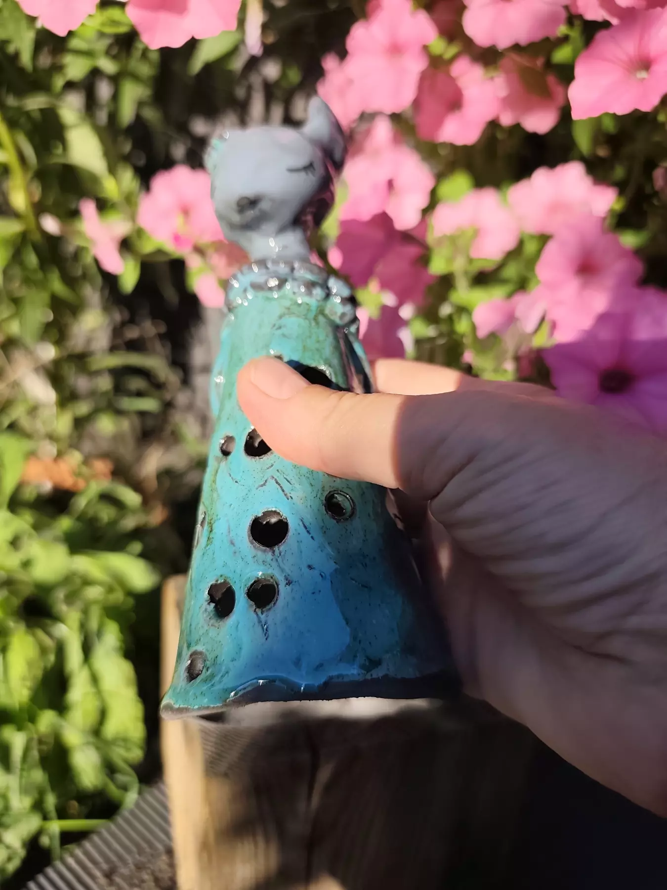 Myszka ceramiczna lampion