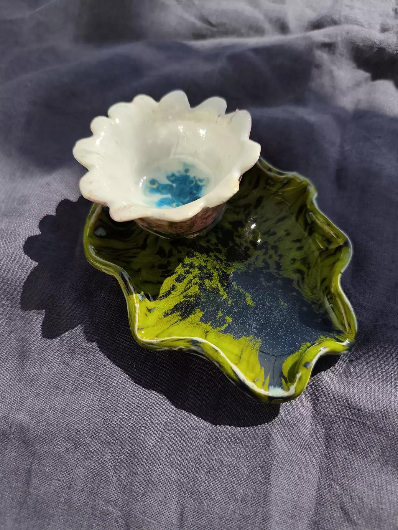 pojemniczek ceramiczny na świecę lub biżuterię