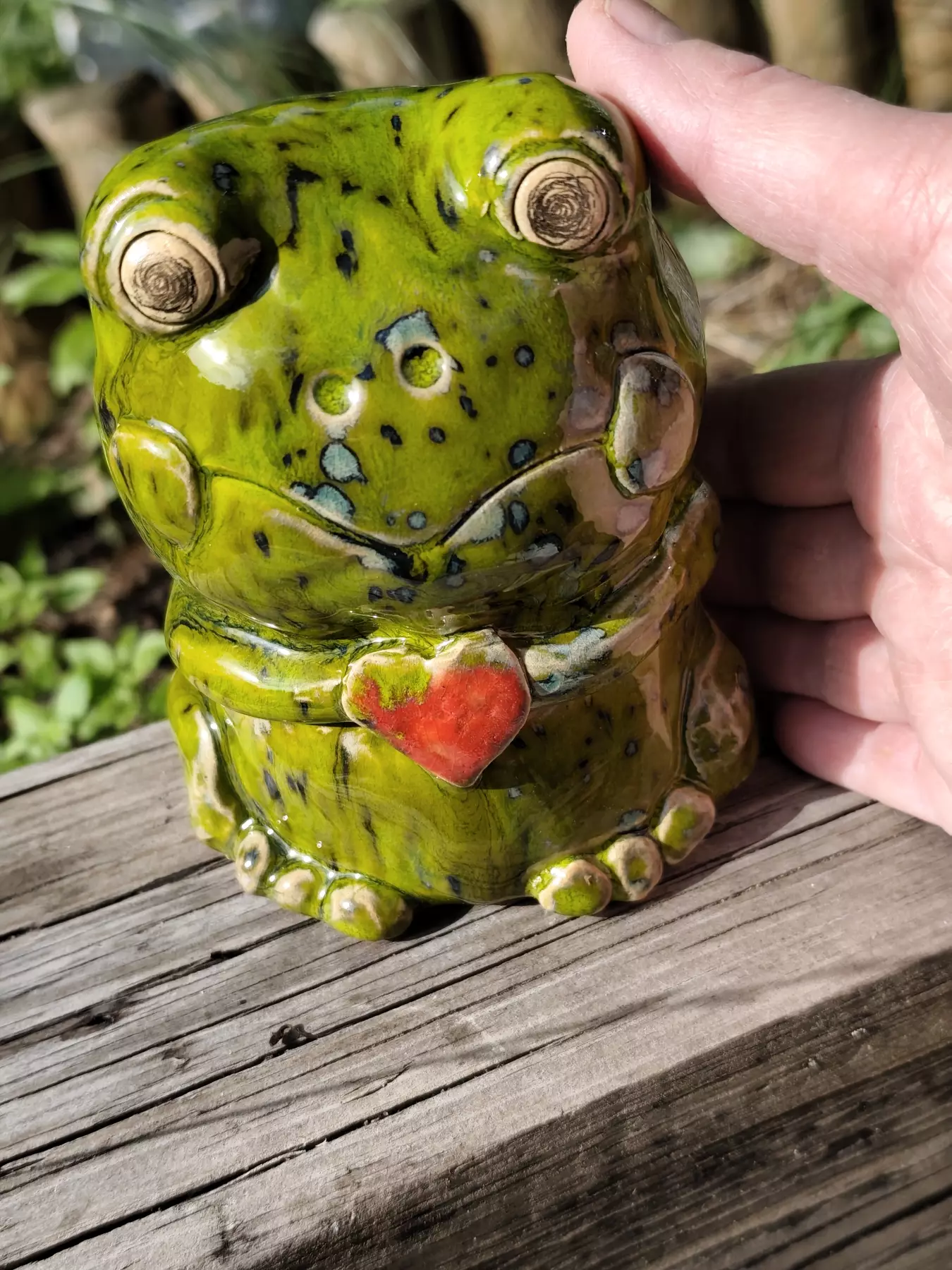 Skarbonka żabka ceramiczna