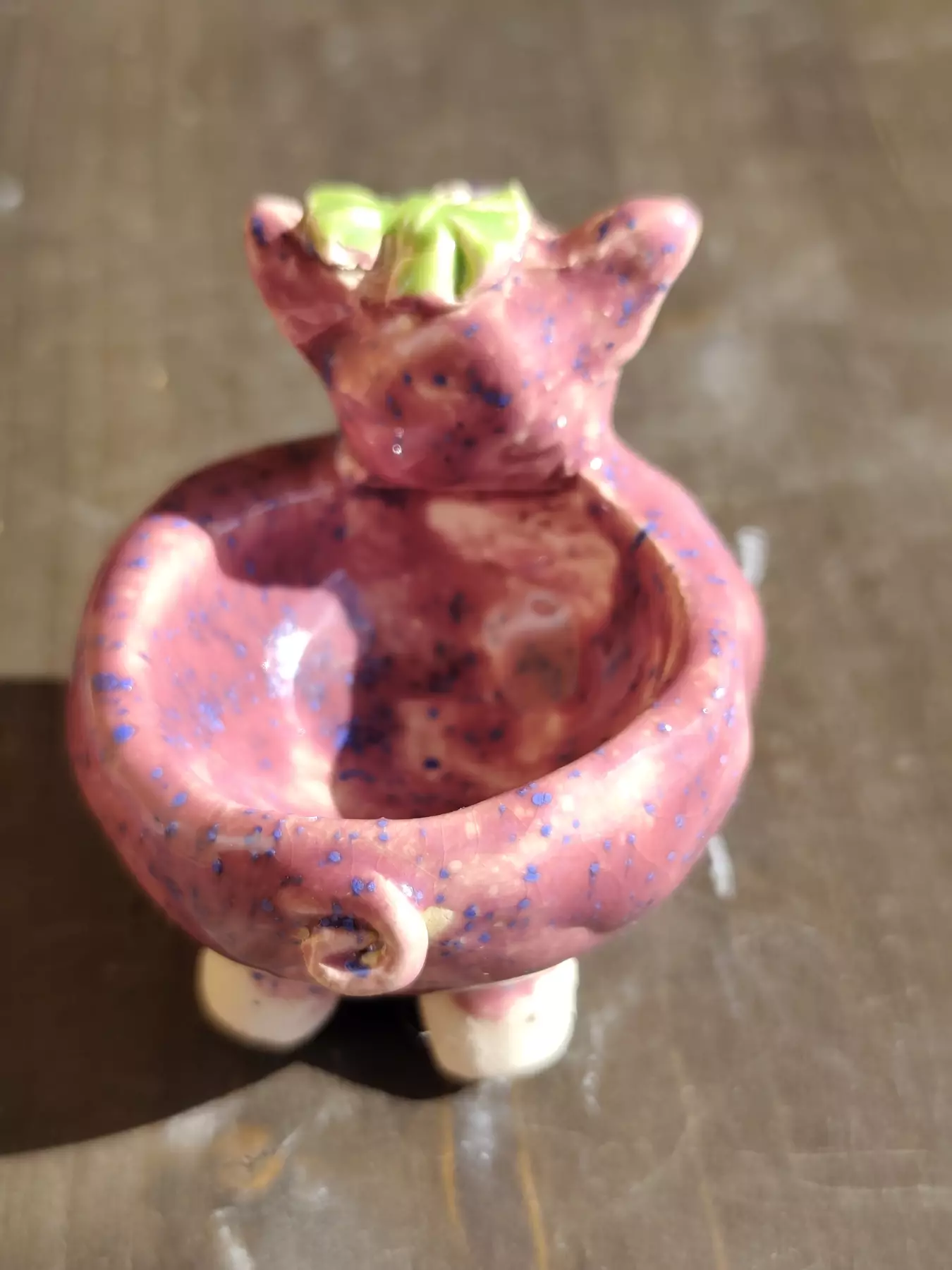 Świnka ceramiczna na biżuterię